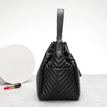 Load image into Gallery viewer, YILINSA Women Pleated Sheepskin Genuine Leather Top Handle Bags Fashion Adjustable Chain Shoulder Bags Designer Female Handbag
