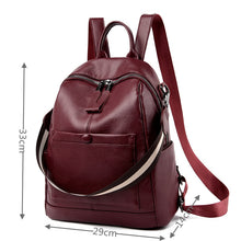 Load image into Gallery viewer, Women PU Leather Backpacks