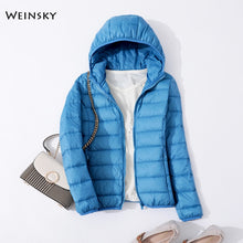 Load image into Gallery viewer, Female Ultralight Warm Casual Hooded Jacket