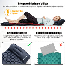 Load image into Gallery viewer, Camping Ultralight Inflatable Sleeping Mattress with Pillow