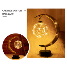Загрузить изображение в средство просмотра галереи, LED Moon Sepak Takraw Lamp Line Rattan Handmade Hemp Rope