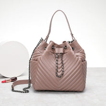 Load image into Gallery viewer, YILINSA Women Pleated Sheepskin Genuine Leather Top Handle Bags Fashion Adjustable Chain Shoulder Bags Designer Female Handbag