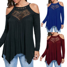 Загрузить изображение в средство просмотра галереи, Fashion Women Long Sleeve Cold Off Shoulder Jumper