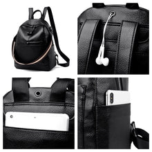 Load image into Gallery viewer, Women PU Leather Backpacks