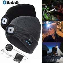 Load image into Gallery viewer, Bluetooth Beanie hat with LED