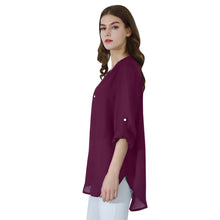 Загрузить изображение в средство просмотра галереи, Fashion Ladies Top Zipper Chiffon