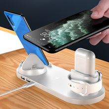 Load image into Gallery viewer, Wireless Charger 6 in 1 Qi Fast Stand for Iphone/Apple Watch/Airpods