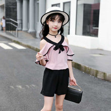 Загрузить изображение в средство просмотра галереи, Fashion Girls Clothing Set Lace Shirt + Floral Pants (2PCS )