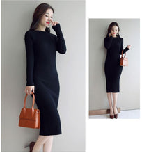 Загрузить изображение в средство просмотра галереи, Knitted Round neck Long Sweater Dress