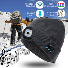 Load image into Gallery viewer, Bluetooth Beanie hat with LED