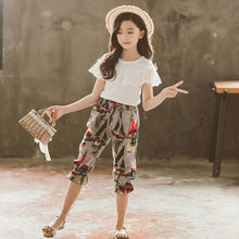 Загрузить изображение в средство просмотра галереи, Fashion Girls Clothing Set Lace Shirt + Floral Pants (2PCS )