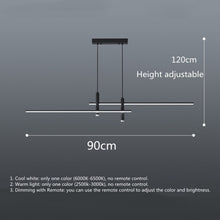 Загрузить изображение в средство просмотра галереи, LED Modern Nordic Hanging Long Strip Lights With Spotlight