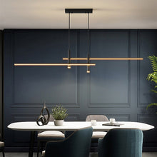 Загрузить изображение в средство просмотра галереи, LED Modern Nordic Hanging Long Strip Lights With Spotlight
