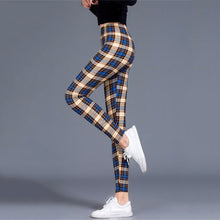 Загрузить изображение в средство просмотра галереи, Women High Waist Plaid Leggings