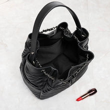 Load image into Gallery viewer, YILINSA Women Pleated Sheepskin Genuine Leather Top Handle Bags Fashion Adjustable Chain Shoulder Bags Designer Female Handbag