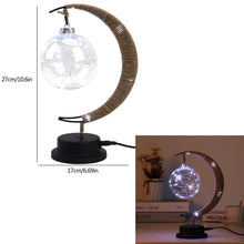 Загрузить изображение в средство просмотра галереи, LED Moon Sepak Takraw Lamp Line Rattan Handmade Hemp Rope