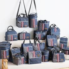 Load image into Gallery viewer, Denim Thermal Lunch bag