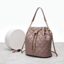 Загрузить изображение в средство просмотра галереи, YILINSA New Women Cylindrical Sheepskin Genuine Leather Top Handle Bags Fashion Large Capacity Designer Female Messenger Bag