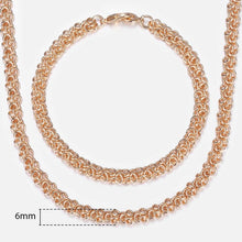 Загрузить изображение в средство просмотра галереи, Rose Gold Bracelet Necklace Set