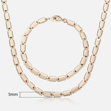 Загрузить изображение в средство просмотра галереи, Rose Gold Bracelet Necklace Set