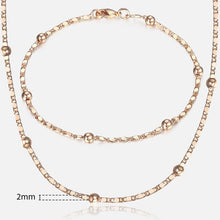 Загрузить изображение в средство просмотра галереи, Rose Gold Bracelet Necklace Set