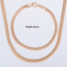 Загрузить изображение в средство просмотра галереи, Rose Gold Bracelet Necklace Set