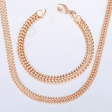 Загрузить изображение в средство просмотра галереи, Rose Gold Bracelet Necklace Set