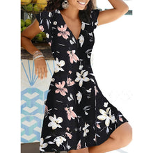 Загрузить изображение в средство просмотра галереи, Summer Bohemian Floral Dress V Neck
