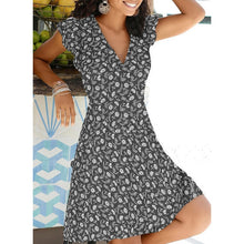 Загрузить изображение в средство просмотра галереи, Summer Bohemian Floral Dress V Neck
