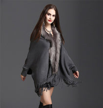 Load image into Gallery viewer, Autumn Fur Cashmere Cardigan Poncho
