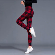 Загрузить изображение в средство просмотра галереи, Women High Waist Plaid Leggings
