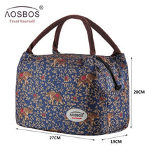 Load image into Gallery viewer, Portable Insulated Canvas Lunch Bag
