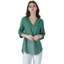 Загрузить изображение в средство просмотра галереи, Fashion Ladies Top Zipper Chiffon
