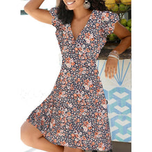 Загрузить изображение в средство просмотра галереи, Summer Bohemian Floral Dress V Neck
