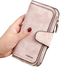 Загрузить изображение в средство просмотра галереи, Wallet Brand Coin Purse Scrub Leather Women Wallet Money Phone Bag Female Snap Card Holder Ladies Long Clutch Carteira Feminina
