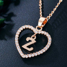 Загрузить изображение в средство просмотра галереи, Name Initials Heart Pendant Necklace 26 Letters
