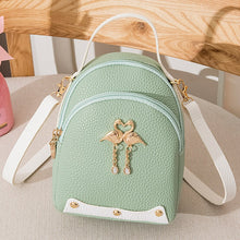 Загрузить изображение в средство просмотра галереи, Solid Color Leather Little Swan Backpack
