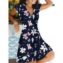 Загрузить изображение в средство просмотра галереи, Summer Bohemian Floral Dress V Neck

