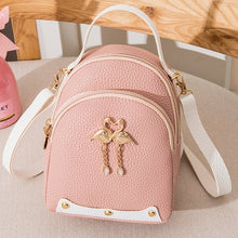 Загрузить изображение в средство просмотра галереи, Solid Color Leather Little Swan Backpack
