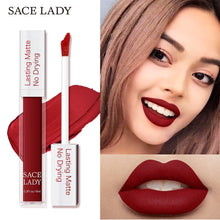 Загрузить изображение в средство просмотра галереи, SACE LADY Long Lasting Lipstick Make Up Matte Liquid Lip Stick Non Drying Makeup Nude Red Pigment Waterproof 23 Colors Cosmetic
