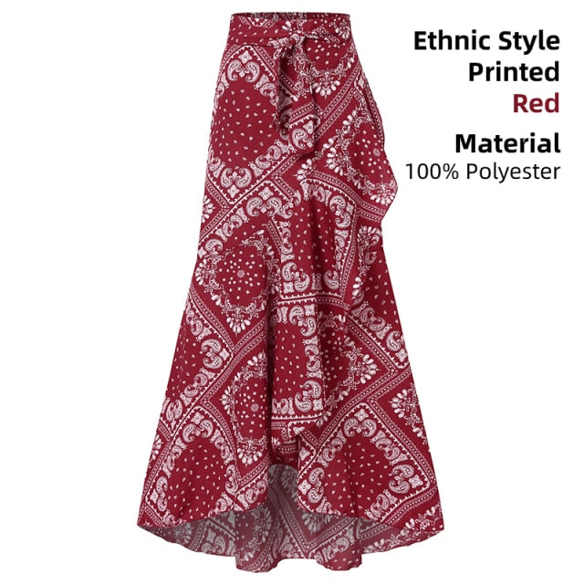 Elegant High Waist Long Skirt