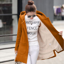 Load image into Gallery viewer, Autumn Winter Women&#39;s Fleece Hooded Jacket
