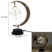 Загрузить изображение в средство просмотра галереи, LED Moon Sepak Takraw Lamp Line Rattan Handmade Hemp Rope
