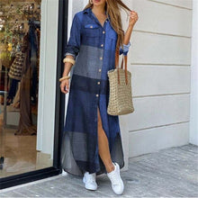 Загрузить изображение в средство просмотра галереи, Women Fashion Print Shirt Long Sleeve Dress
