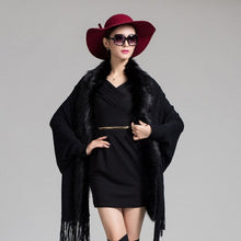 Load image into Gallery viewer, Autumn Fur Cashmere Cardigan Poncho
