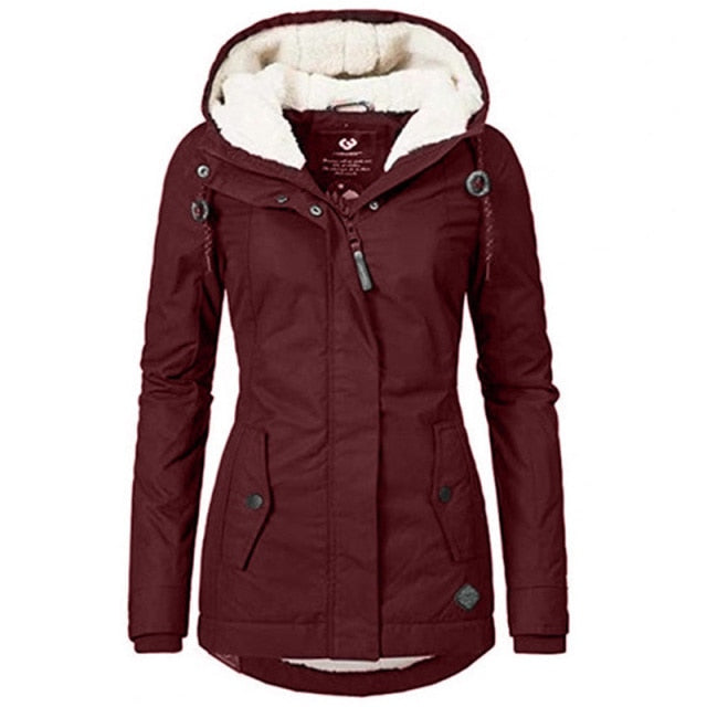 Cotton Padded Parka w/Hood Fur