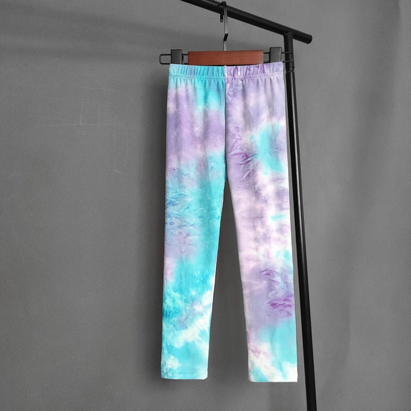 Girls Leggings Graffiti Printing Soft Elastic for 2-11 Years
