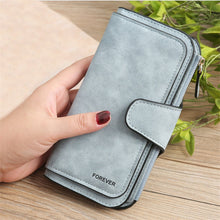 Загрузить изображение в средство просмотра галереи, Wallet Brand Coin Purse Scrub Leather Women Wallet Money Phone Bag Female Snap Card Holder Ladies Long Clutch Carteira Feminina
