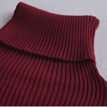 Загрузить изображение в средство просмотра галереи, Knit style Long Sleeve Turtleneck Dress
