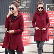 Load image into Gallery viewer, Autumn Winter Women&#39;s Fleece Hooded Jacket
